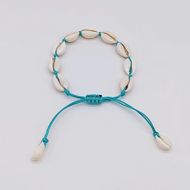 Wholesale Bohemian Colored Rope Braided Natural Shell Bracelets
