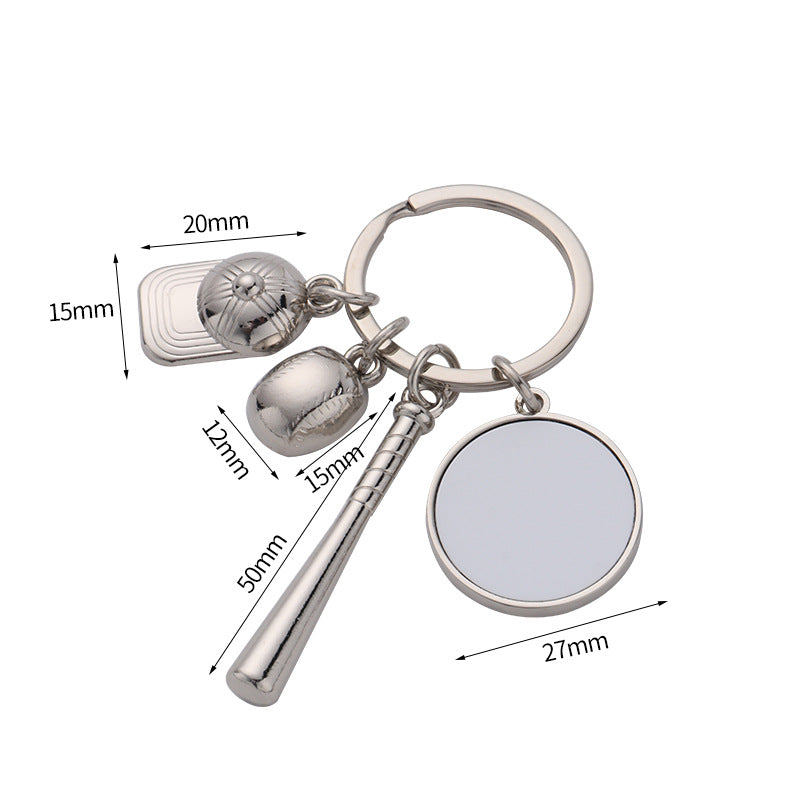 Wholesale Baseball  Football Hockey Ball Sports Series Metal Keychain
