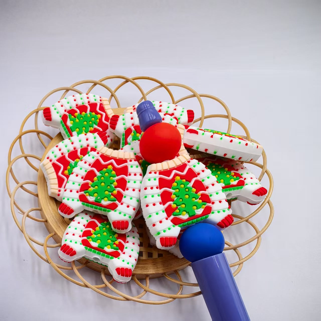 Wholesale 10pcs/pack 2D Christmas  Cartoon Focus Beads  DIY Silicone Beads