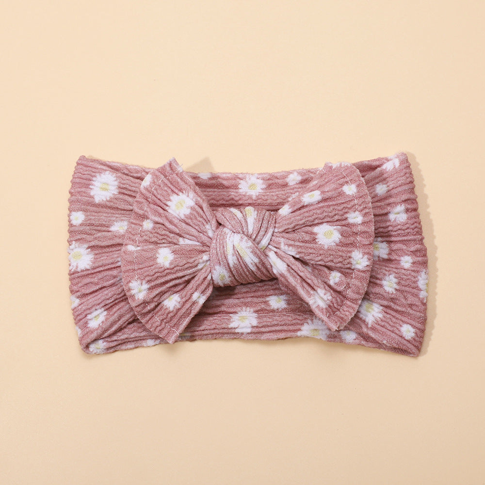 Wholesale Printed Bow Fabric Children's Headbands