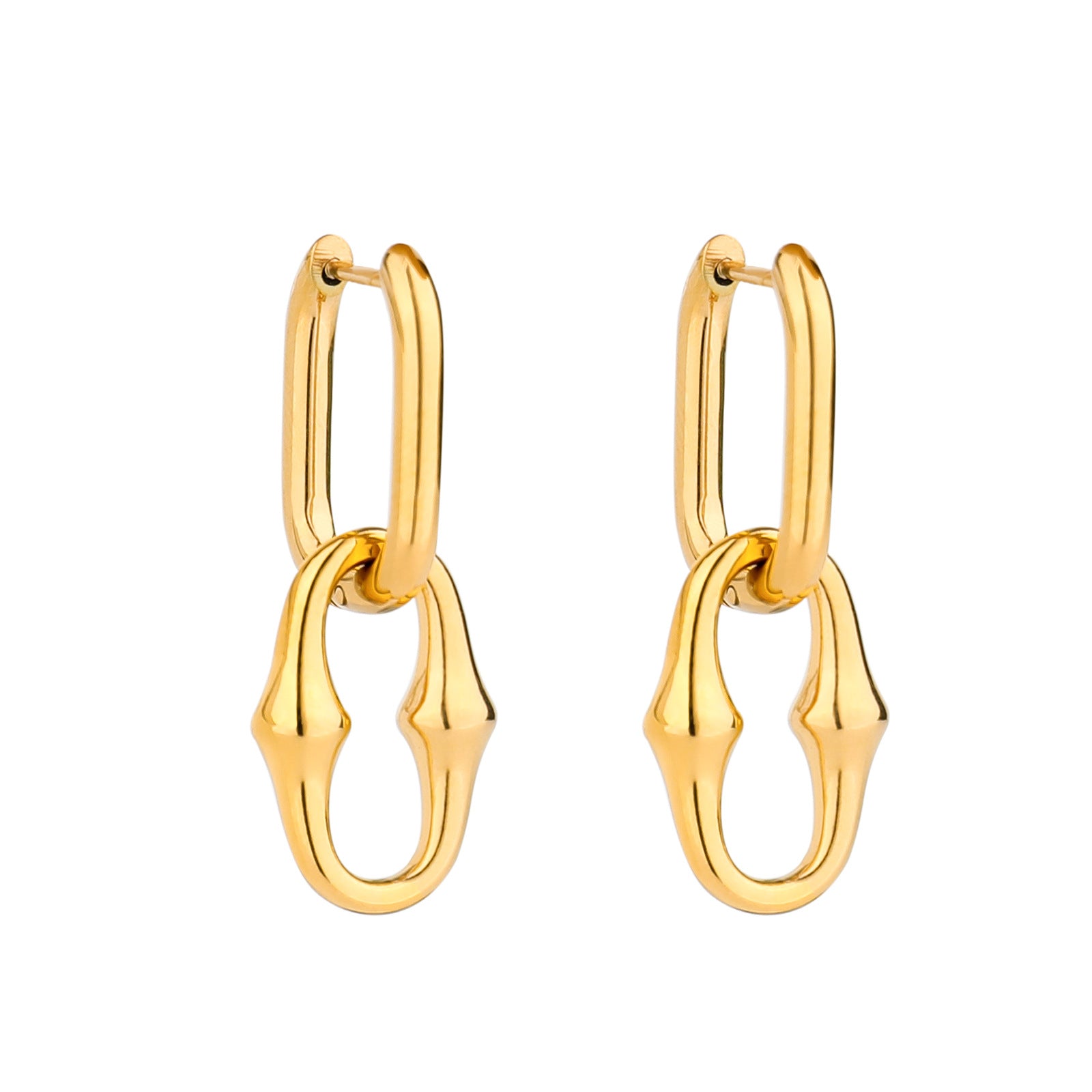 Wholesale Stainless Steel Earrings Simple Temperament ins Style Gold Plated Wheat Earrings