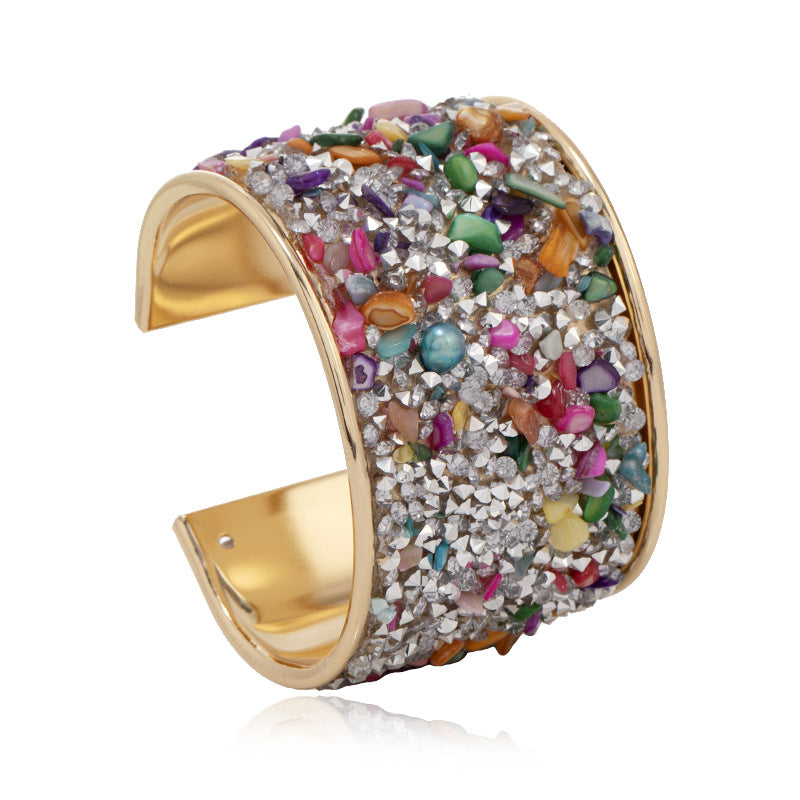 Wholesale Electroplated Diamond Crystal Bracelet with Brilliant Broken Diamonds