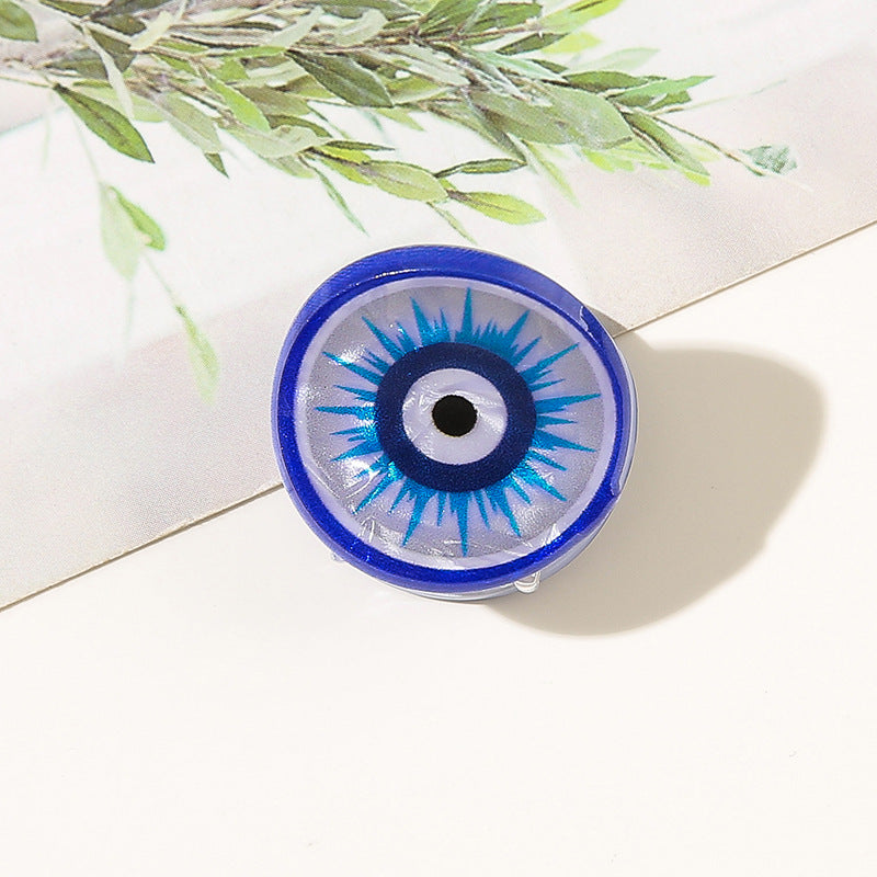Wholesale Round Evil Eye Hair Clip Acrylic Claw Clip Bohemian Greek Style Fashion Hair Accessory For Women Resale