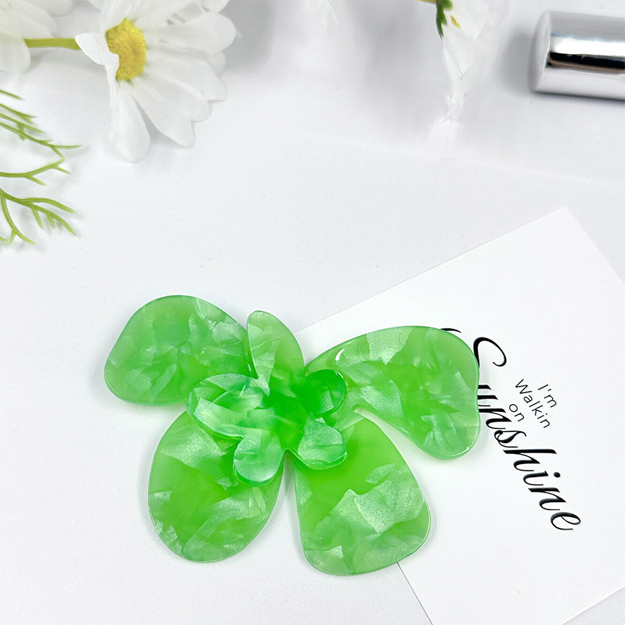 Wholesale 10pcs 8cm Loose Powder Acetate Sheet Large Flower Acrylic DIY Patch Accessories