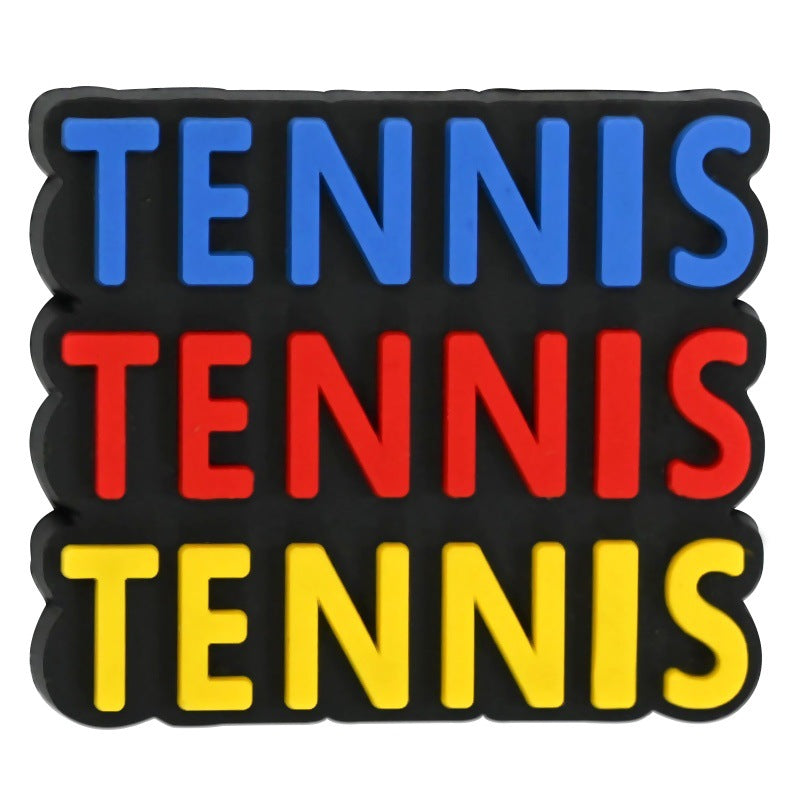 Wholesale Random 100pcs/pack PVC soft rubber perforated beaded accessories for ball sports series   Focal Beads