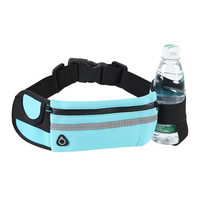 Wholesale Silk screen printing outdoor sports waist bag mobile phone running belt multifunctional men and women invisible water bottle bag