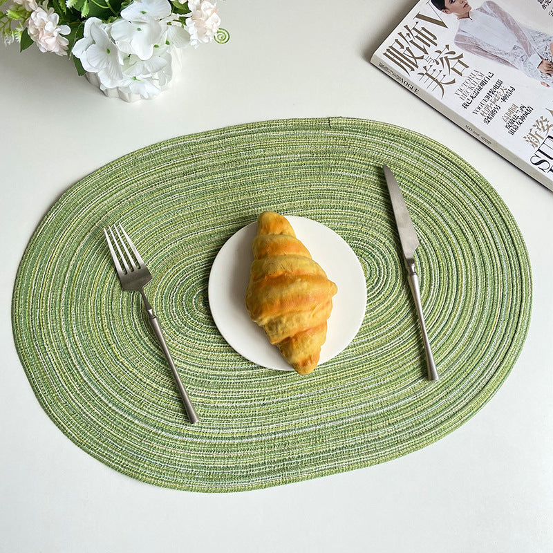 Wholesale Woven Potholder Creative Oval Cotton Yarn Table Mat