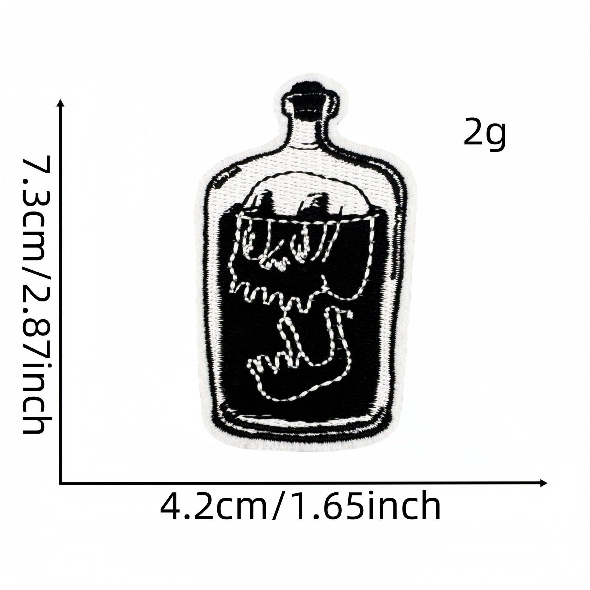 Wholesale Polyester Embroidered Patch Punk Horror Black White Chic DIY Decorative Accessory For Shoes Hats