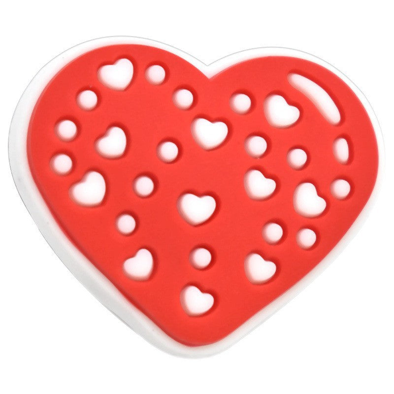 Wholesale Random 100pcs Pink heart-shaped bead  Focal Beads