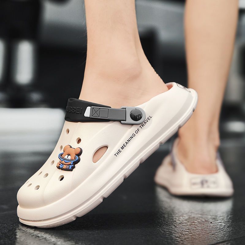 Wholesale Men's summer thick-soled casual sports non-slip soft-soled sandals outdoor dual-use drooping beach slippers