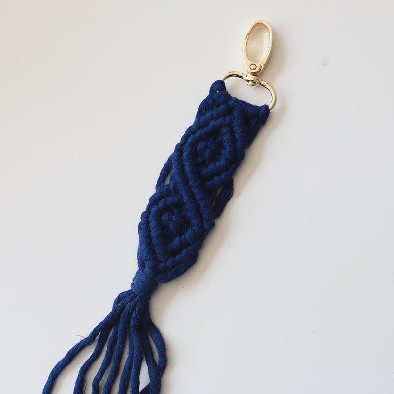 Wholesale Handwoven Cotton Rope Tassel Keychain