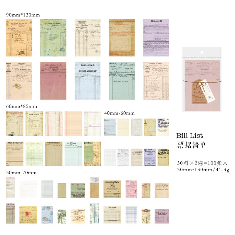 Wholesale Retro Memory Post Office Handmade Ledger DIY Collage Base Material Paste