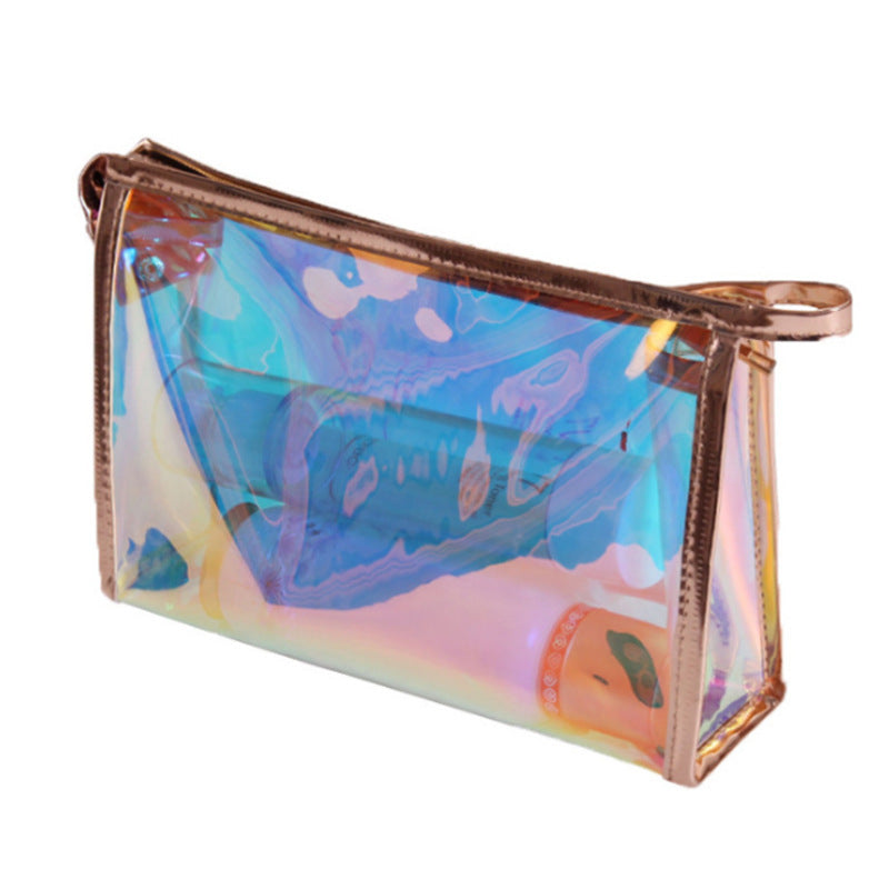 Wholesale Laser Colorful Transparent Makeup Storage Bag