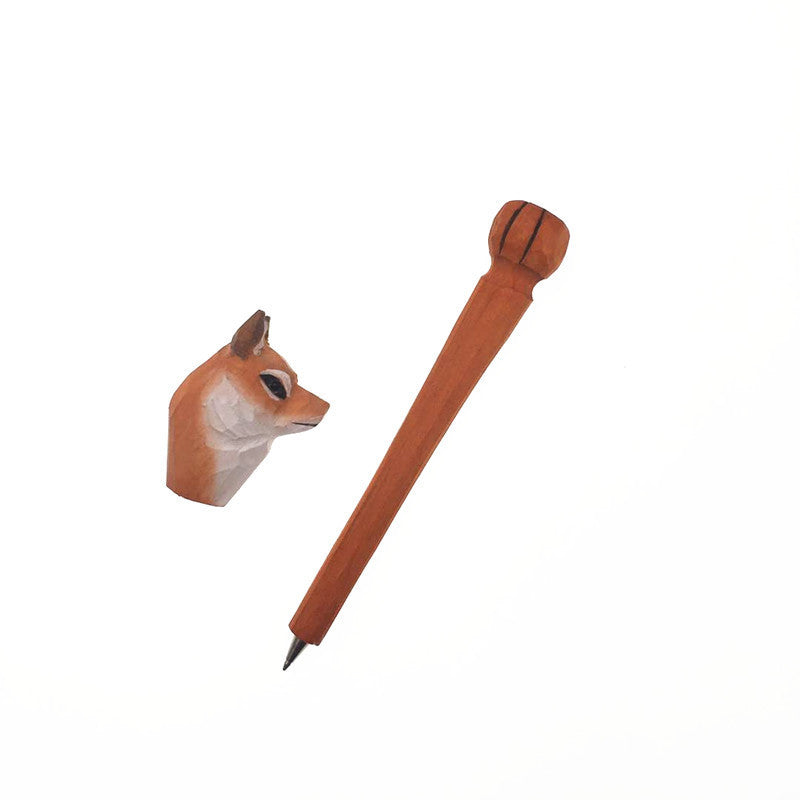 Wholesale Log branch animal ballpoint pen with replaceable refills, handmade creative stationery gift wooden pen