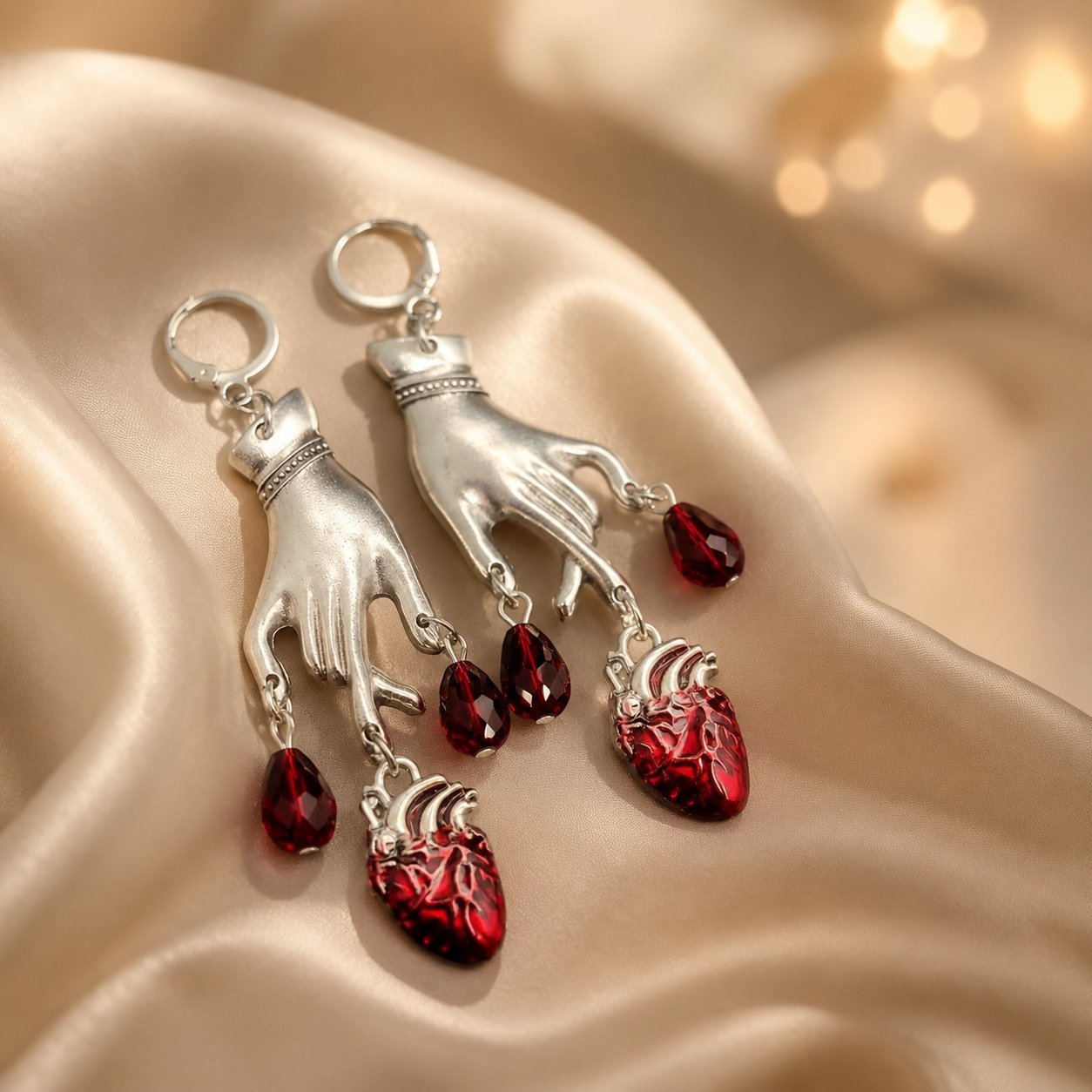 Wholesale  Gothic Punk Red Drop Earrings For Women Fashion Jewelry Accessory Party Gift