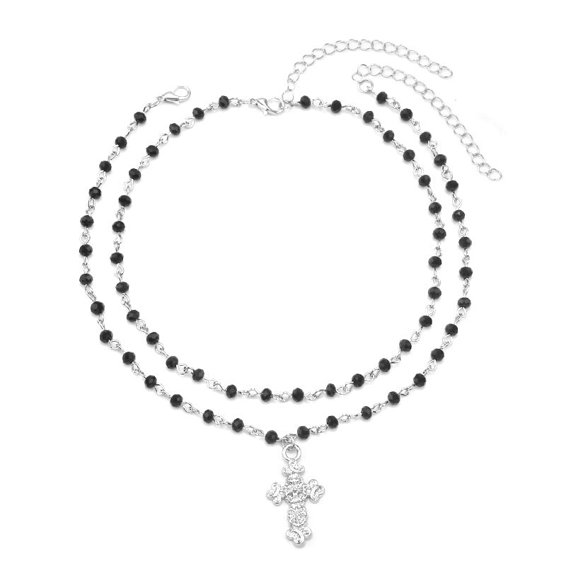 Wholesale Halloween Dark Cross Necklace