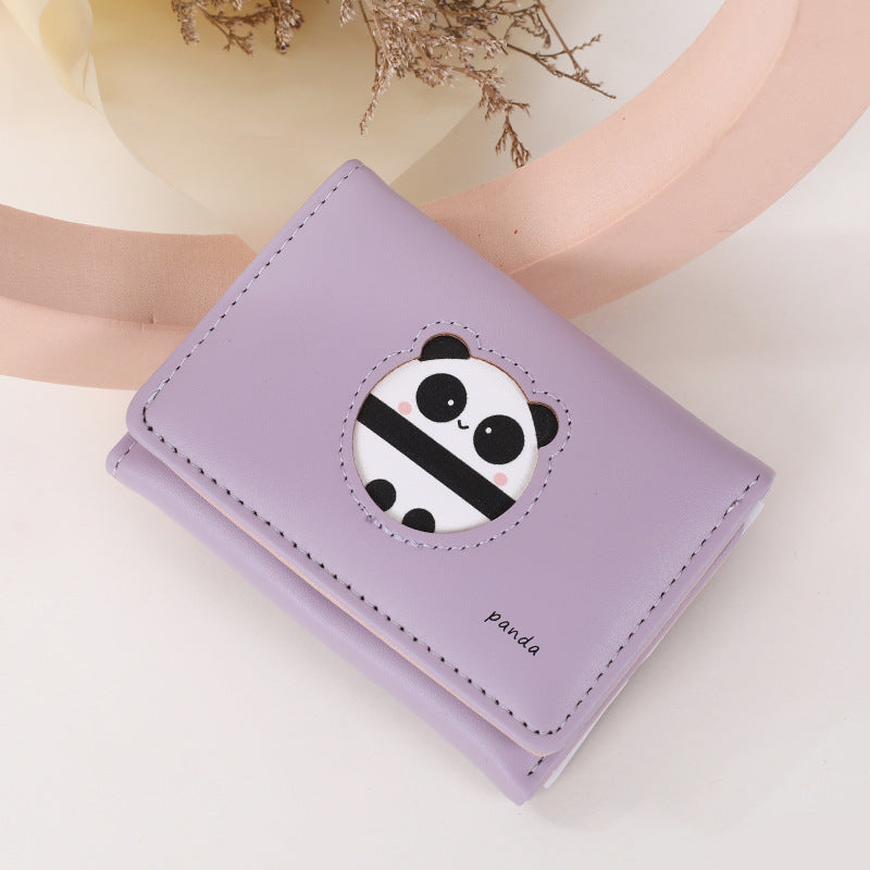 Wholesale Short Pu Cartoon Cute Ladies Coin Purse with Multiple Card Slots