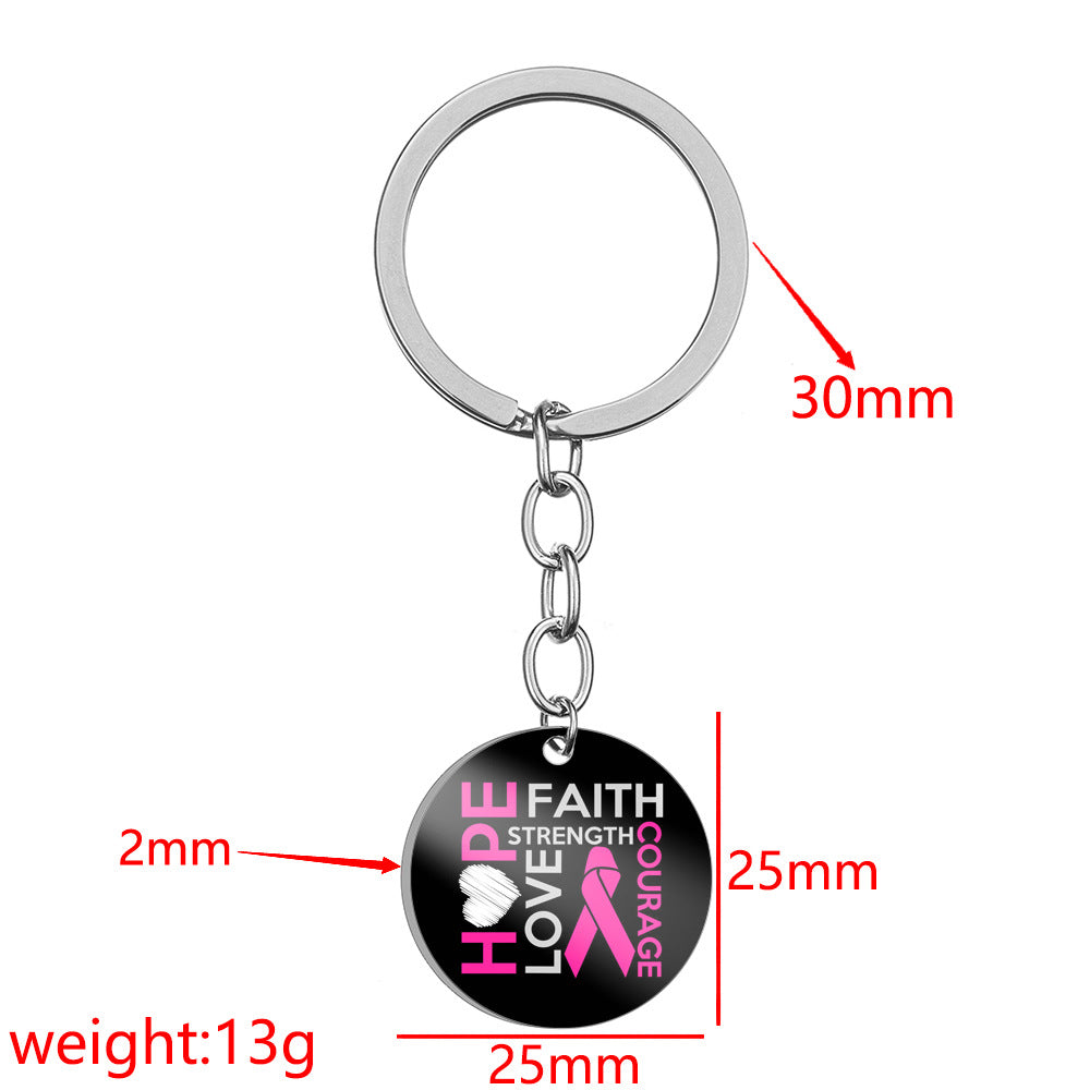 Wholesale Fan Keychain with Stainless Steel Color Printing