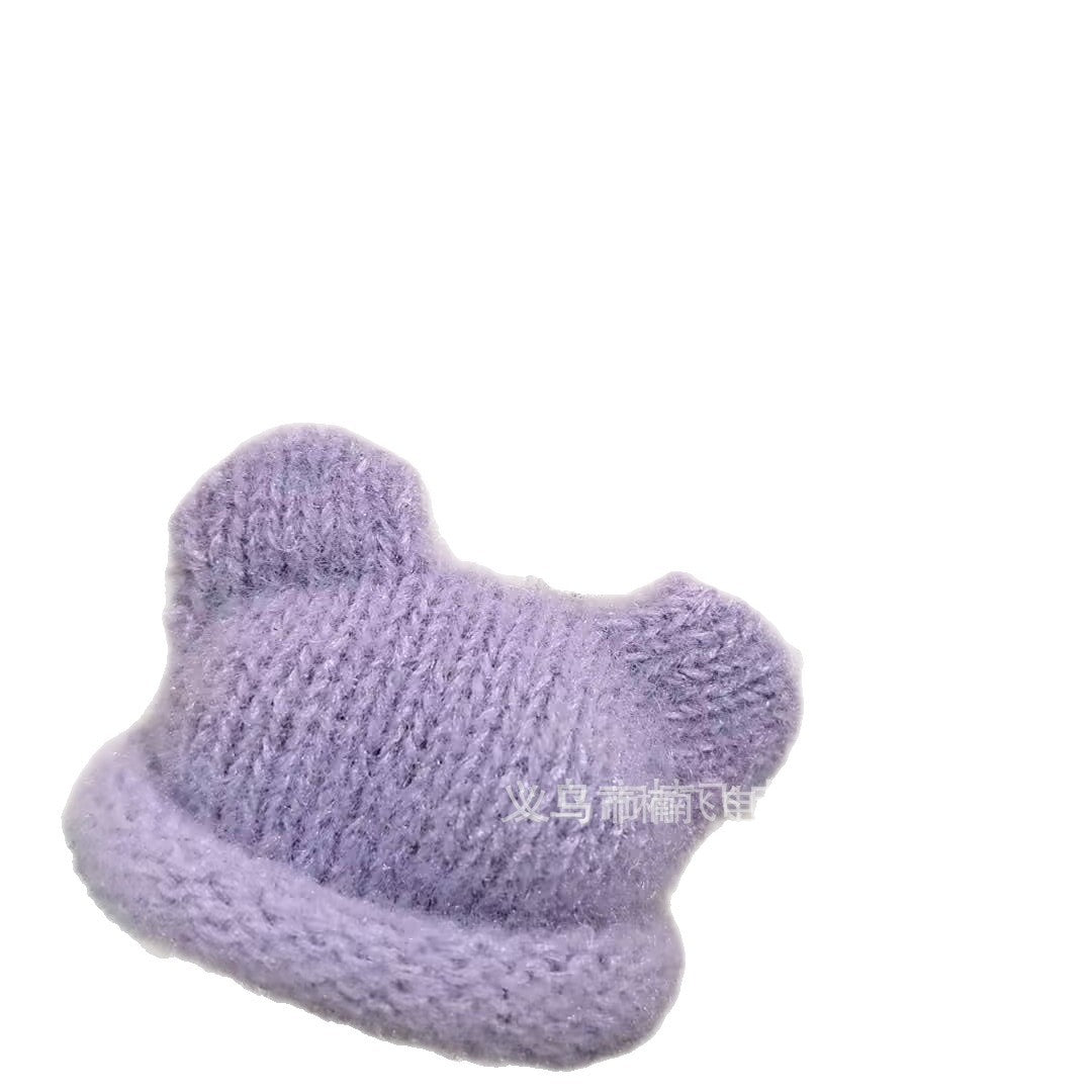 Wholesale 10pcs Christmas Mini Wool Hat Knitted Finger Wool Hat Doll Accessories