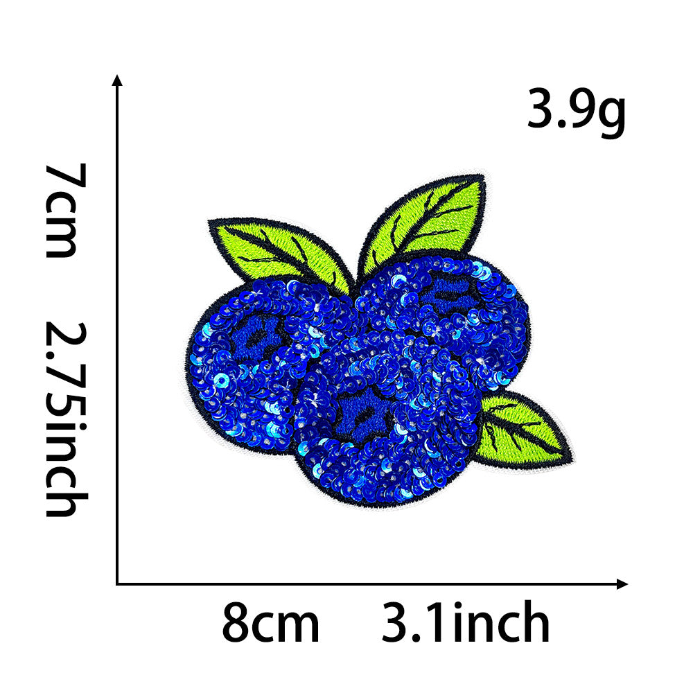 Wholesale Boutique Fruit Sequined Iron On Patches DIY Craft Supply For ets And Clothing