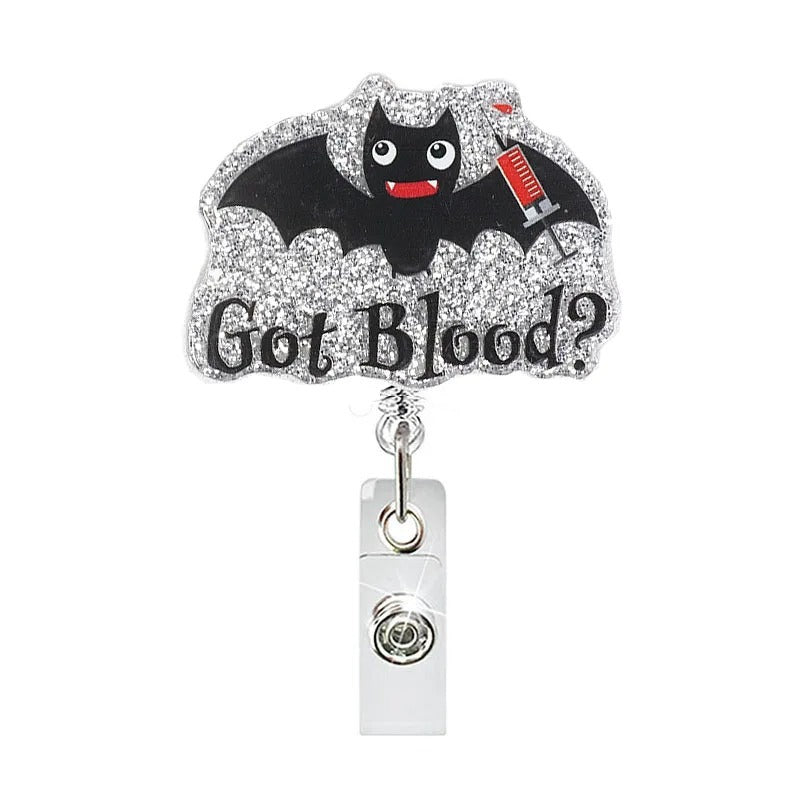 Wholesale 10pcs Acrylic Fun Badge Retractable Keychain