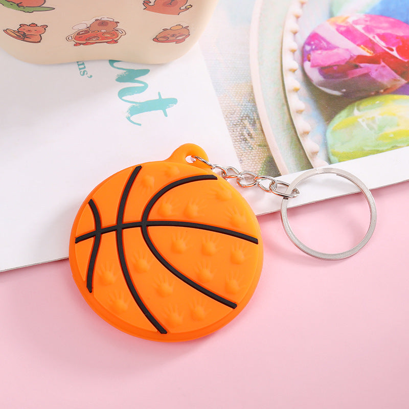 Wholesale Creative PVC football basketball sports goods keychain