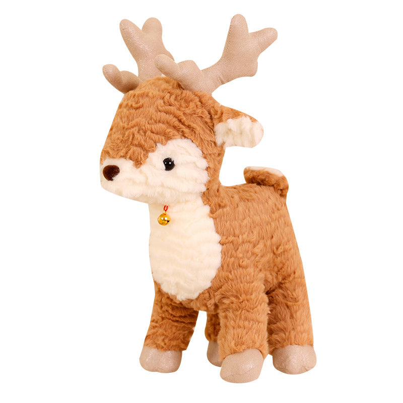 Wholesale PP Cotton Christmas Deer Plush Doll and Christmas Tree Ornaments