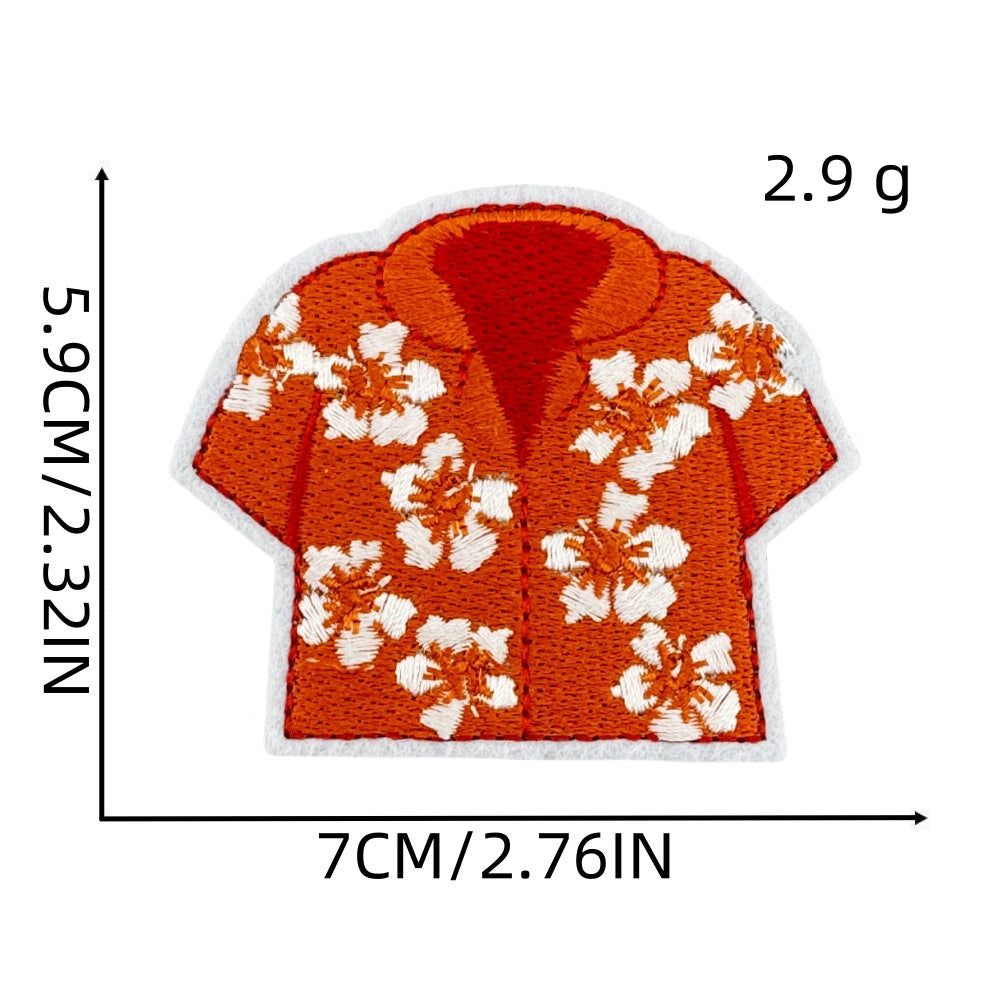 Wholesale DIY Embroidery Patch Cute Hawaiian Party Hat Clothes Decoration FS