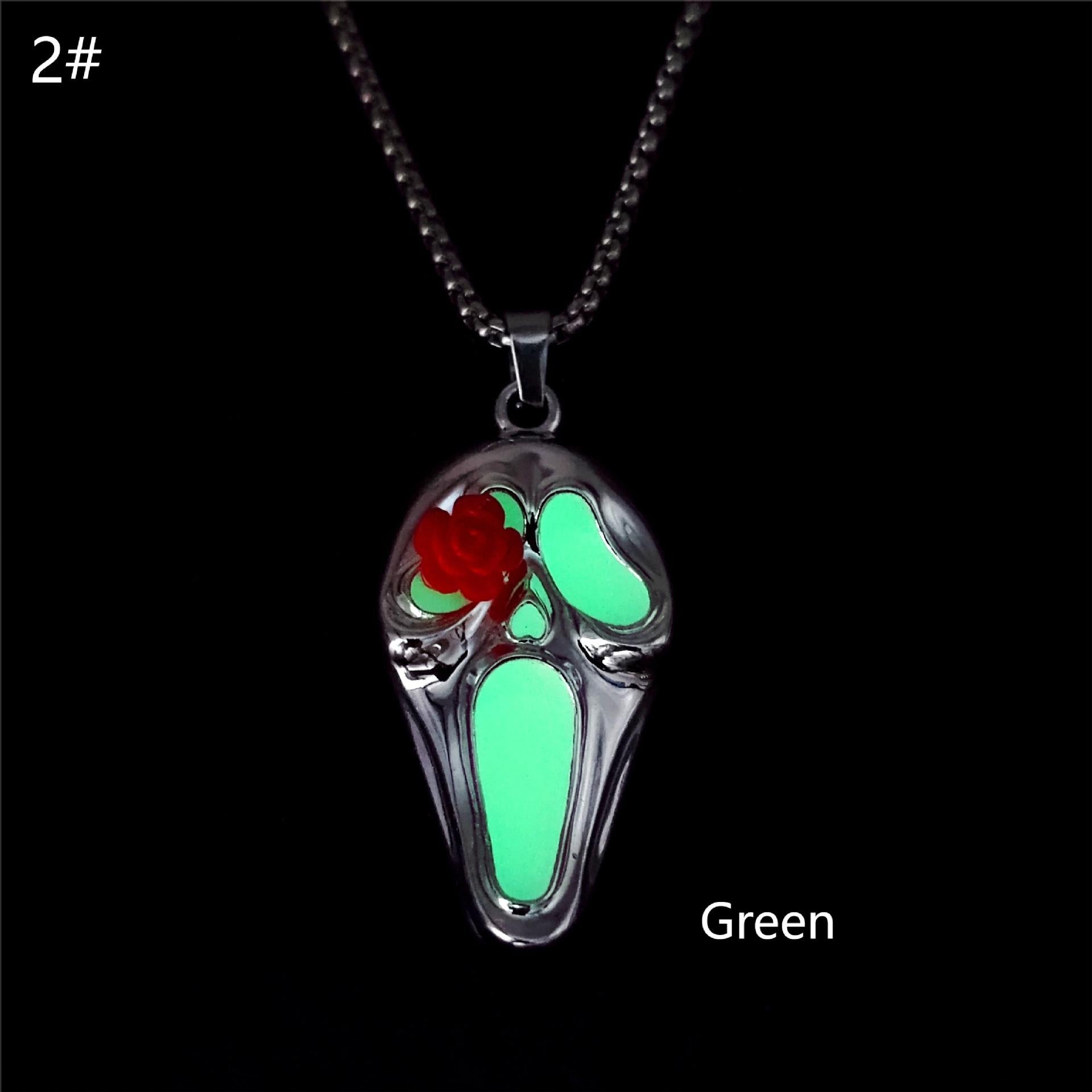 Wholesale  Personality  Skull Pendant Single Eyesed  Mask Necklace