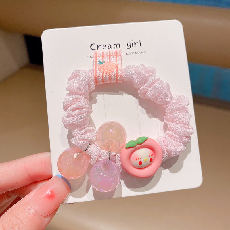 Wholesale Children's Cartoon Cute Elastic Resin Hair Scrunchies