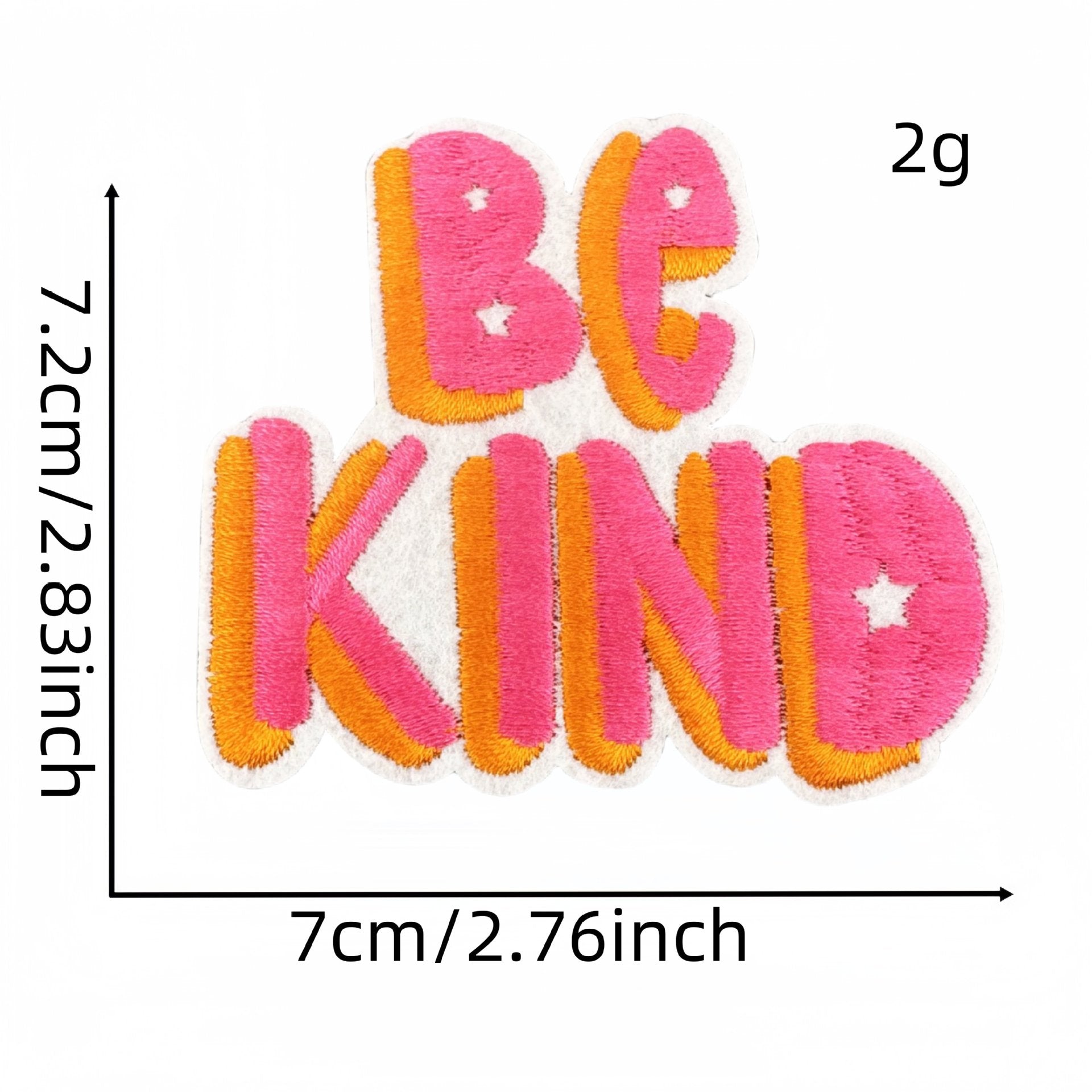 Wholesale Colorful and kind English word embroidery DIY patches