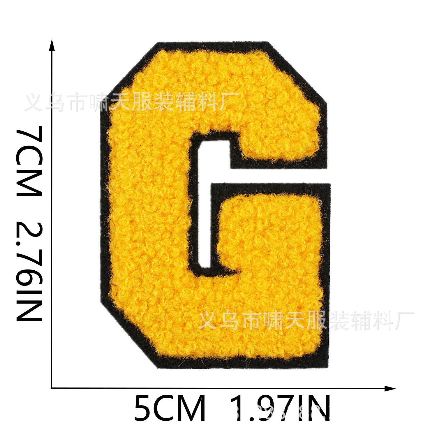 Wholesale Khaki English alphabet patch