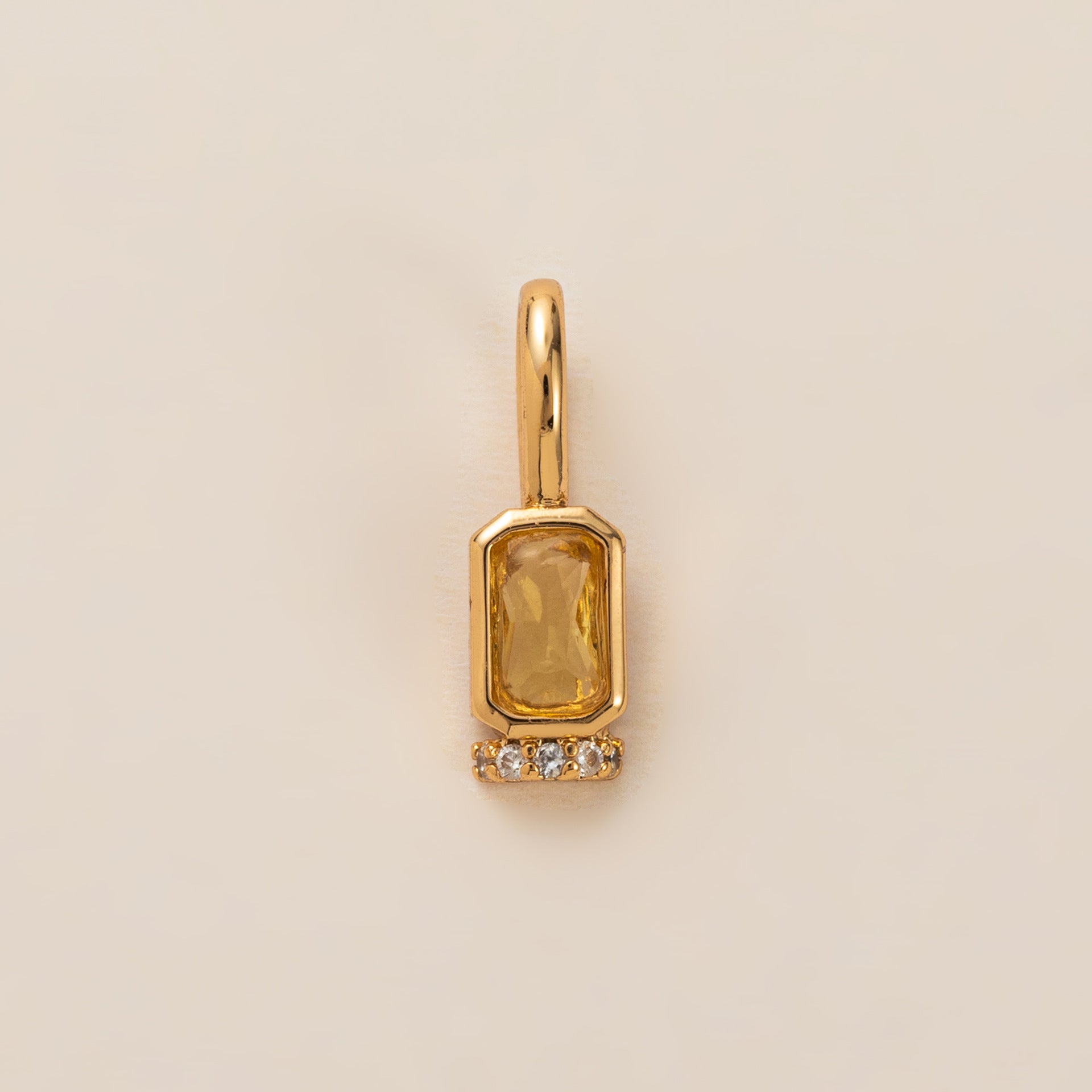 Wholesale Stylish January Birthstone Copper Pendant With Movable Clasp DIY Jewelry Accessory Mother S Day Gift