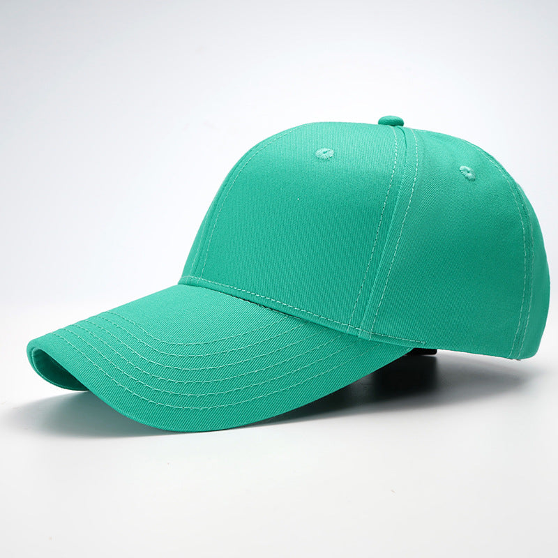 Wholesale Simple Solid Color Hard-top Cotton Large-toe Bib Cap