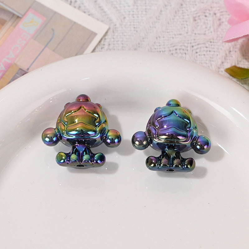 Wholesale 10pcs/pack Color-plated cute loose beads