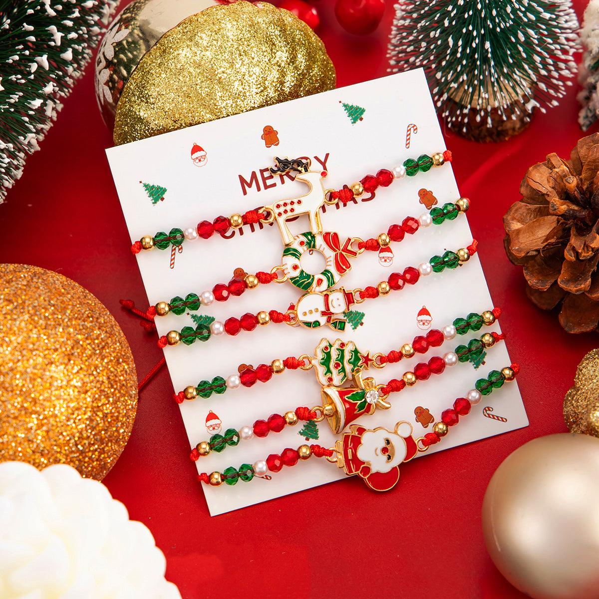 Wholesale  Reindeer Layered Bracelet Set