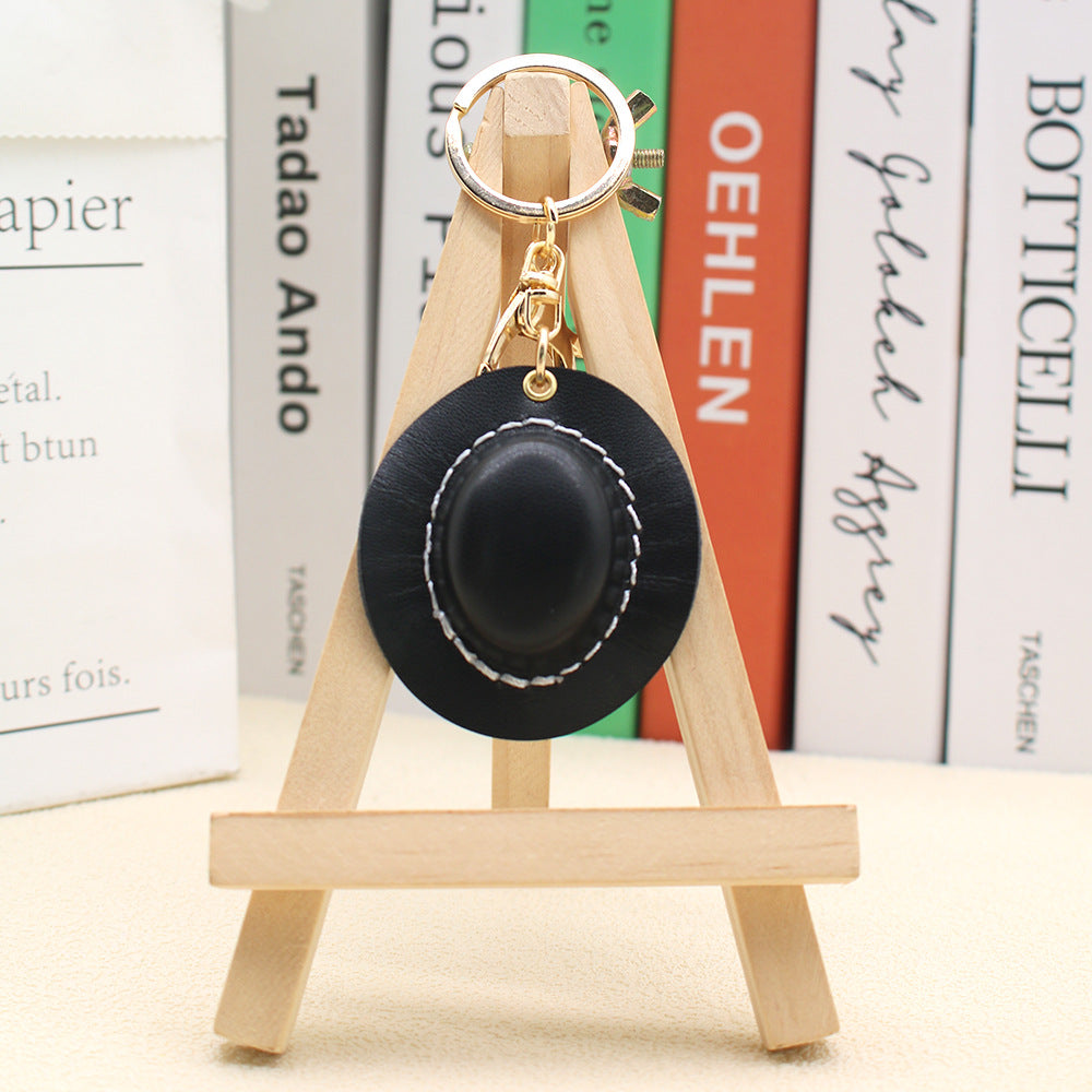 Wholesale PU Western Cowboy Hat Keychain