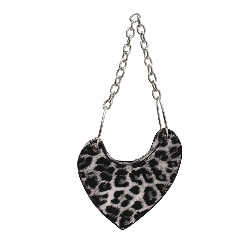 Bolso al por mayor de leopardo PU Heart