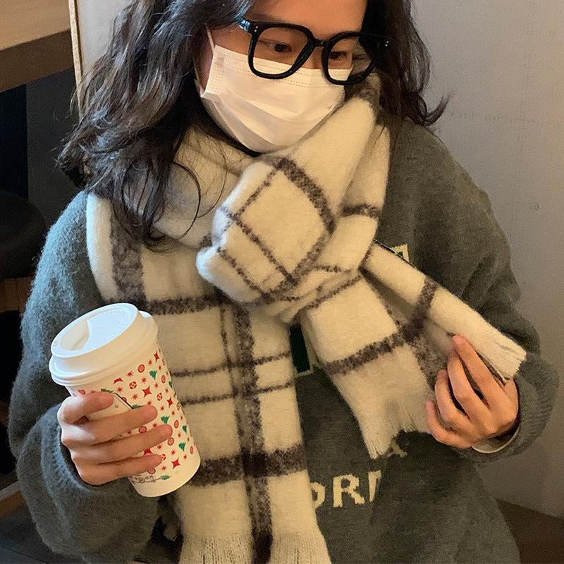 Wholesale Joker Plaid Winter New Thick Warm Student Plush Scarf