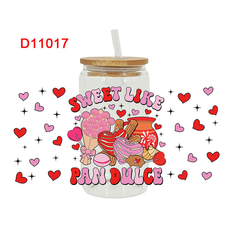 Wholesale Valentine's Day Dessert Series  16oz Cup UV DTF Wraps