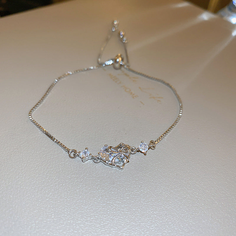 Wholesale Light Luxury Niche Exquisite High-end Pull-out Adjustable Zircon Bracelet