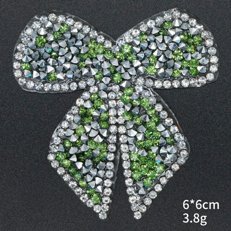 Wholesale Colorful bow pattern rhinestone embroidery DIY Patches