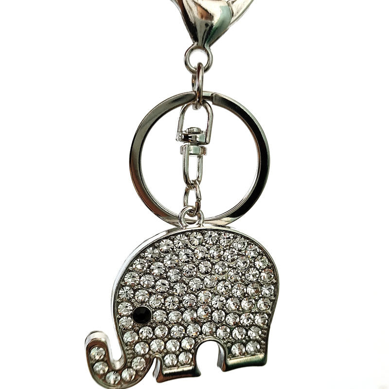 Wholesale Diamond Elephant Zinc Alloy Keychain