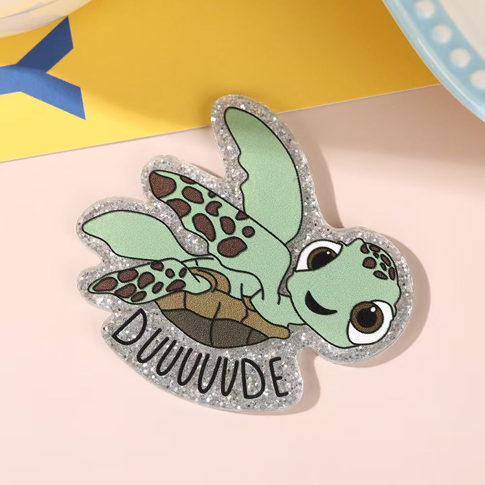 Wholesale 10pcs Funny animal cartoons Acrylic Flatback