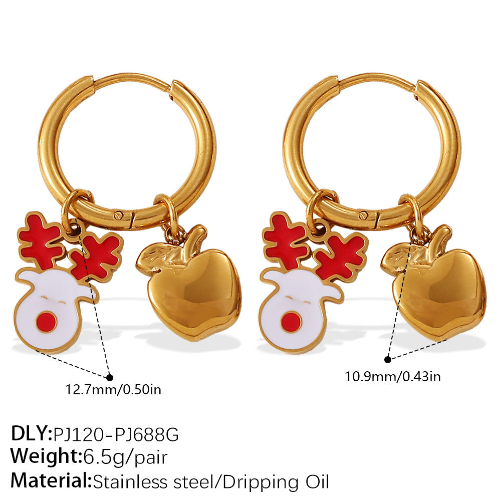 Wholesale Christmas series gingerbread  earrings