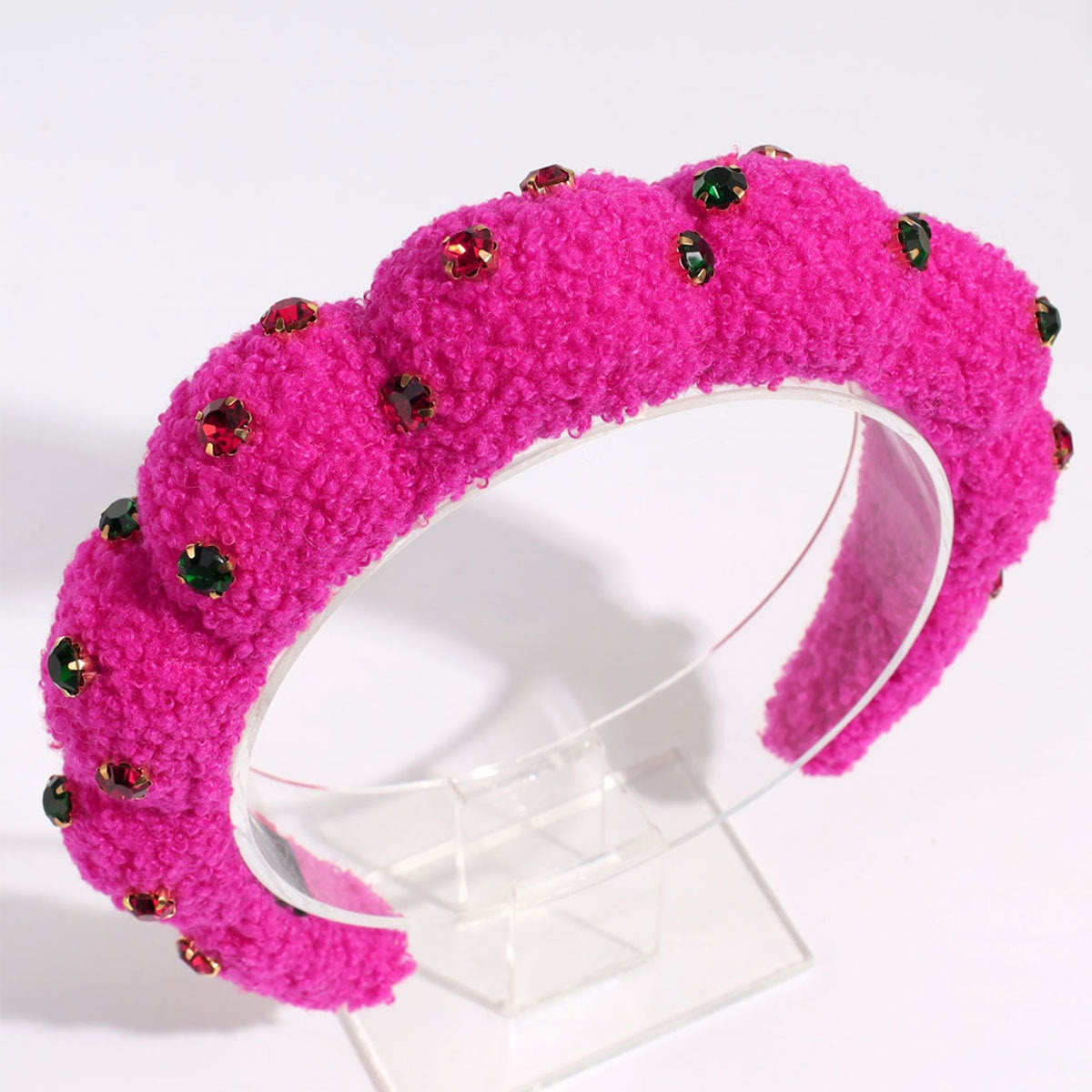 Wholesale Towel Fabric Rhinestone Cloud Hair Hoop