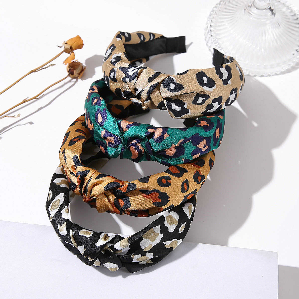 Wholesale Autumn and Winter New Leopard Print Wide Fabric Headband