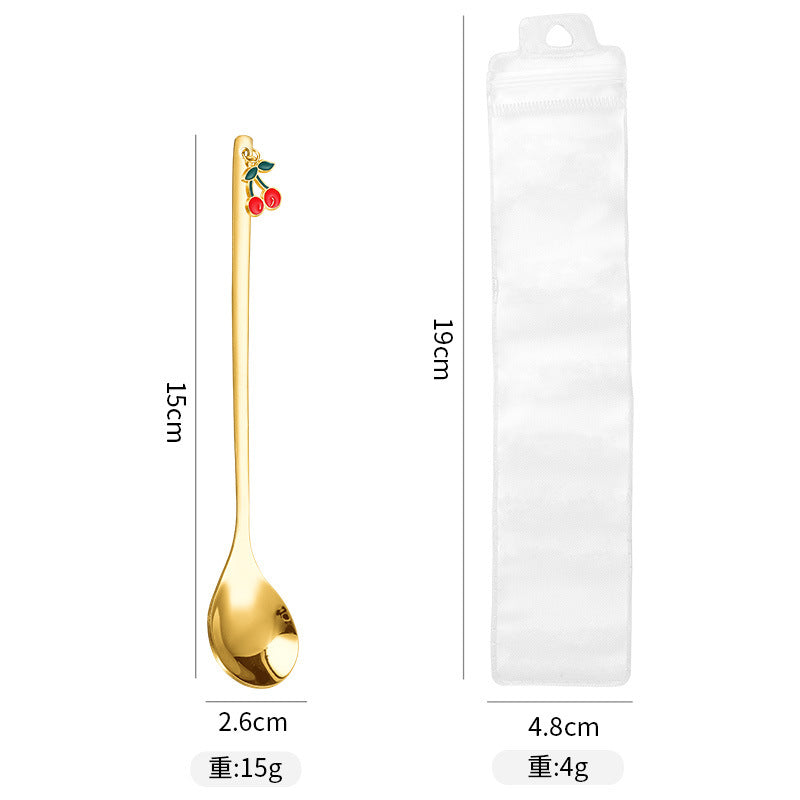Wholesale spoon creative fruit jewelry pendant spoon coffee spoon