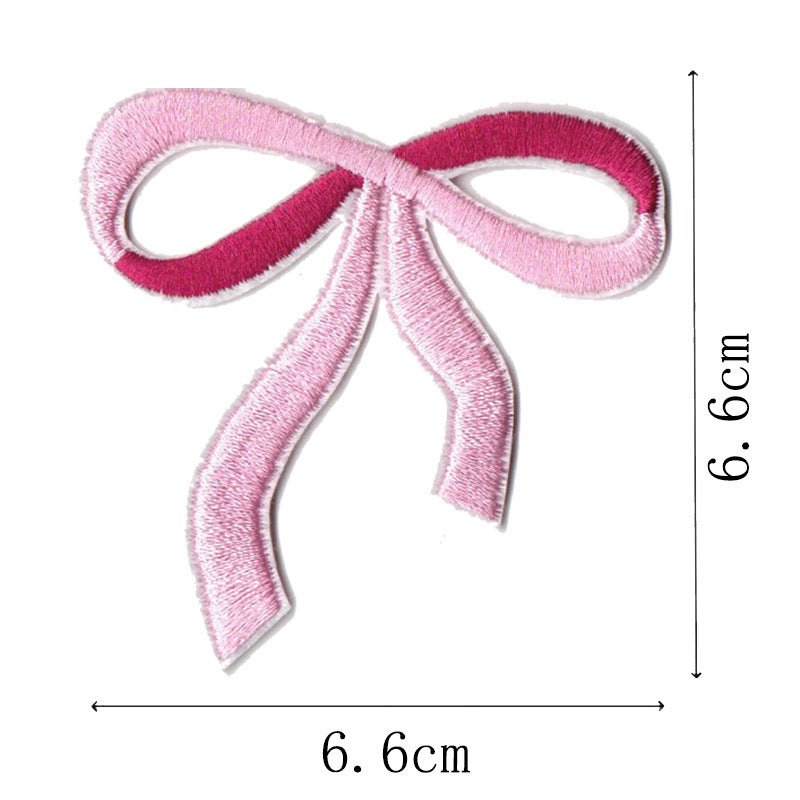 Wholesale Pink Bow Embroidered Ribbon Hair Clips 25 Piece Set Polyester Cotton Party Hair Accessory Boutique Resale