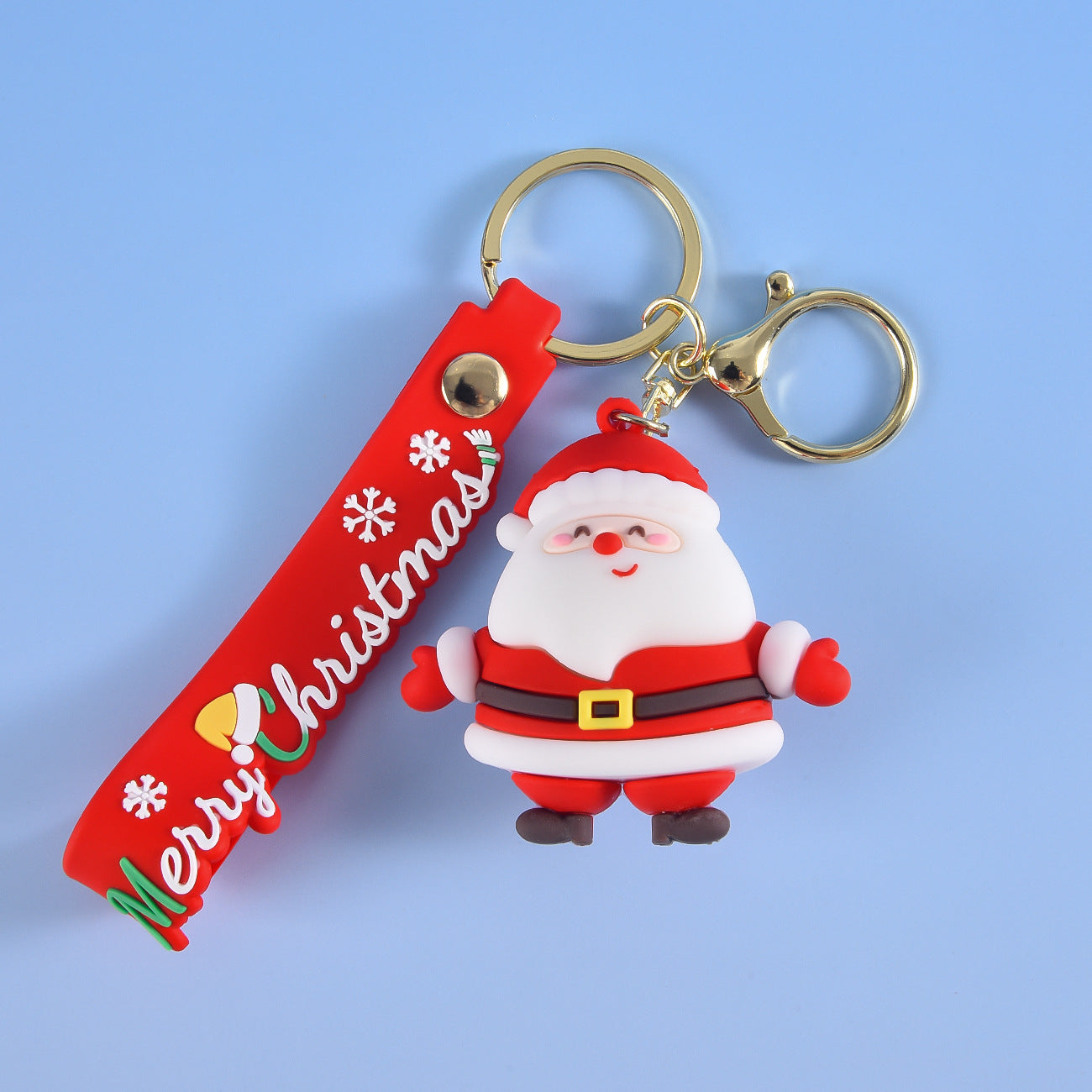 Wholesale Christmas Pendant Santa Claus Elk Christmas Tree PVC Keychain